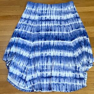 Chico's Blue & White Tie-Dye Circle Skirt